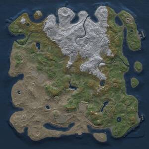 Thumbnail Rust Map: Procedural Map, Size: 4500, Seed: 640794593, 17 Monuments