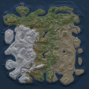 Thumbnail Rust Map: Procedural Map, Size: 4400, Seed: 69876969, 15 Monuments