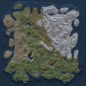 Thumbnail Rust Map: Procedural Map, Size: 4500, Seed: 987655, 16 Monuments