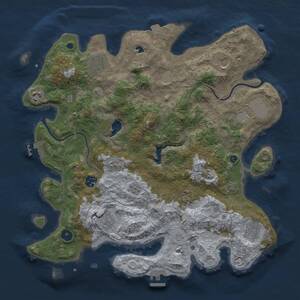 Thumbnail Rust Map: Procedural Map, Size: 4000, Seed: 481986, 15 Monuments