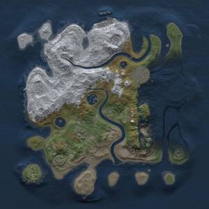 Thumbnail Rust Map: Procedural Map, Size: 3000, Seed: 220042, 9 Monuments
