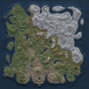 Thumbnail Rust Map: Procedural Map, Size: 4750, Seed: 424339306, 17 Monuments