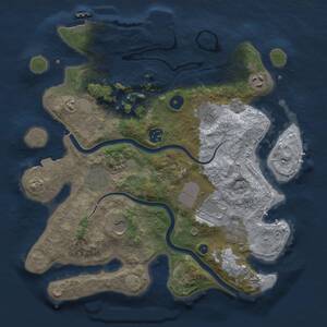 Thumbnail Rust Map: Procedural Map, Size: 3500, Seed: 20837998, 14 Monuments