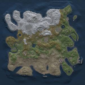 Thumbnail Rust Map: Procedural Map, Size: 3500, Seed: 1722923060, 13 Monuments