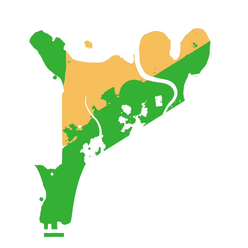 Biome Rust Map: Procedural Map, Size: 2500, Seed: 135792468