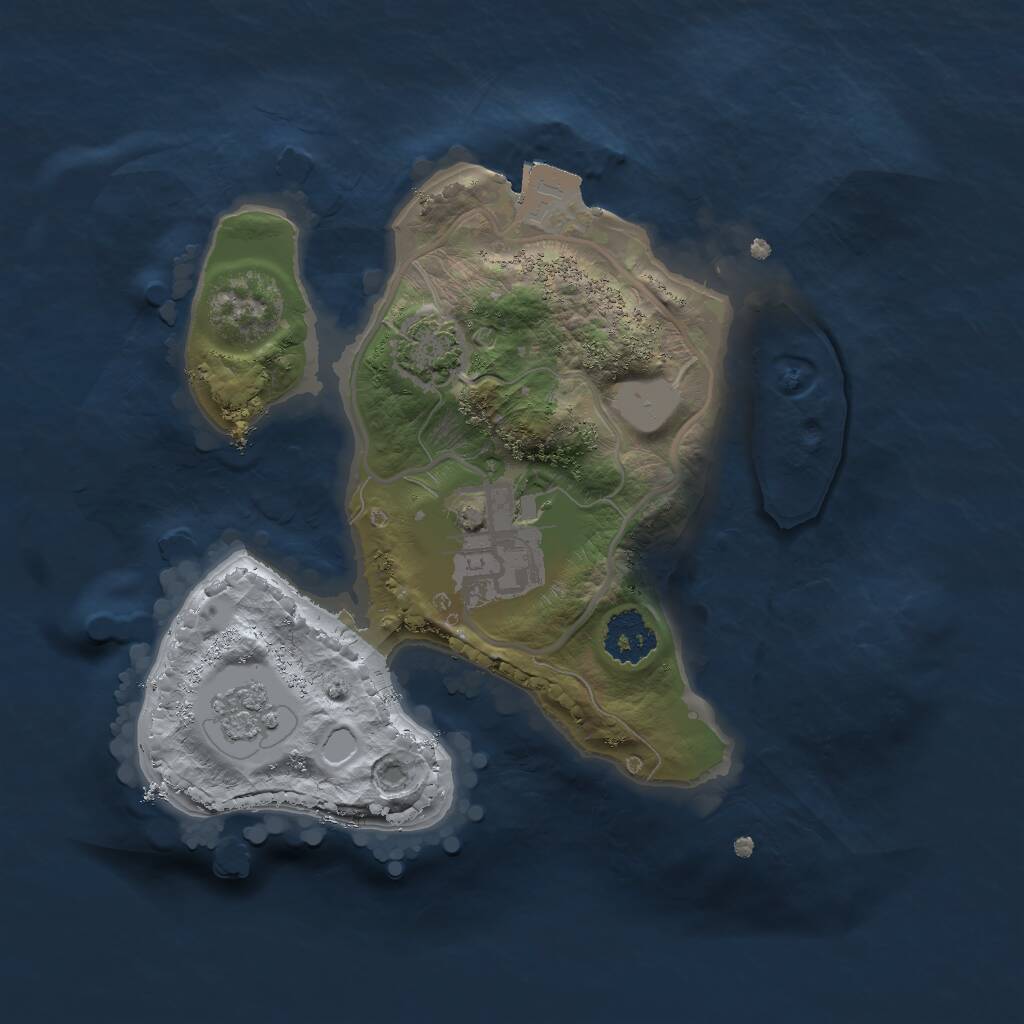 Rust Map: Procedural Map, Size: 2000, Seed: 9119114, 4 Monuments