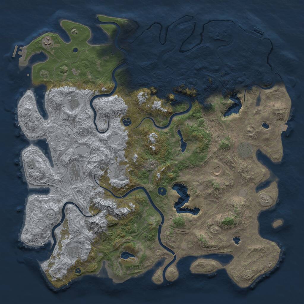 Rust Map: Procedural Map, Size: 5200, Seed: 352165132, 15 Monuments