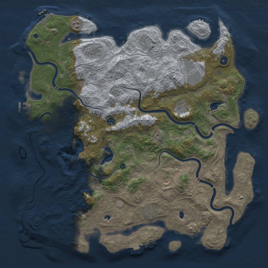 Rust Map: Procedural Map, Size: 4750, Seed: 572342430, 15 Monuments