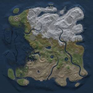 Thumbnail Rust Map: Procedural Map, Size: 4000, Seed: 13316863, 15 Monuments