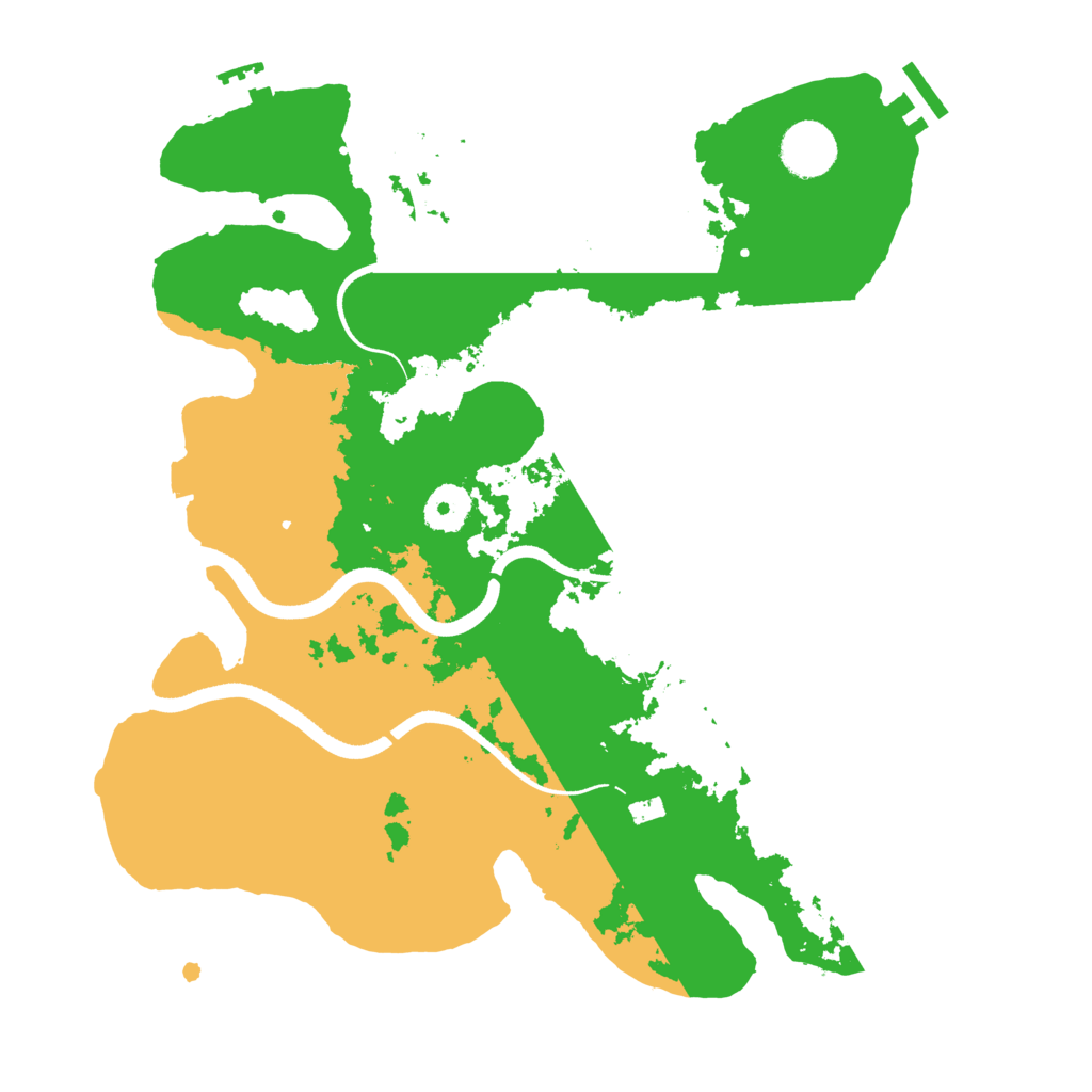 Biome Rust Map: Procedural Map, Size: 3500, Seed: 203042025
