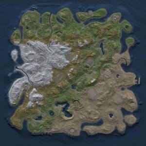 Thumbnail Rust Map: Procedural Map, Size: 4500, Seed: 219, 16 Monuments