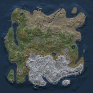 Thumbnail Rust Map: Procedural Map, Size: 3650, Seed: 80830236, 15 Monuments