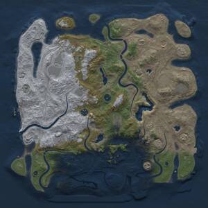 Thumbnail Rust Map: Procedural Map, Size: 4500, Seed: 1847971214, 17 Monuments