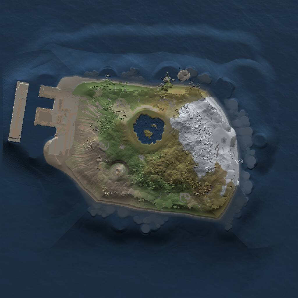 Rust Map: Procedural Map, Size: 1000, Seed: 528360058, 2 Monuments