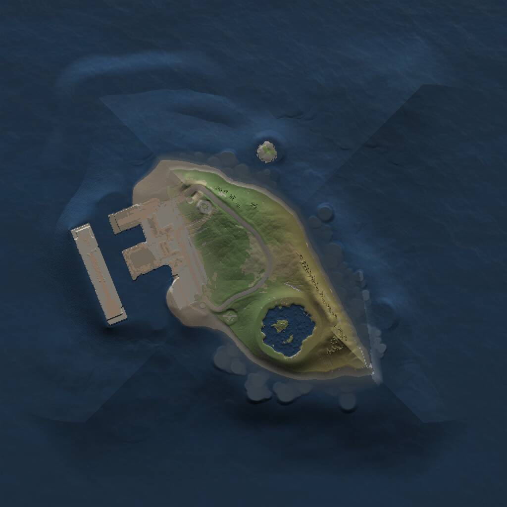 Rust Map: Procedural Map, Size: 1000, Seed: 1448574778, 2 Monuments