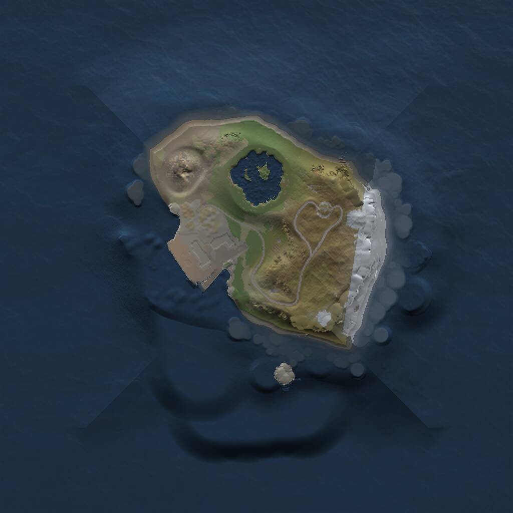 Rust Map: Procedural Map, Size: 1000, Seed: 2128829276, 1 Monuments