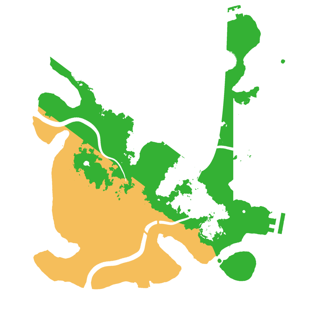 Biome Rust Map: Procedural Map, Size: 3000, Seed: 5842