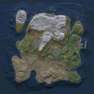 Thumbnail Rust Map: Procedural Map, Size: 2500, Seed: 194108468, 8 Monuments