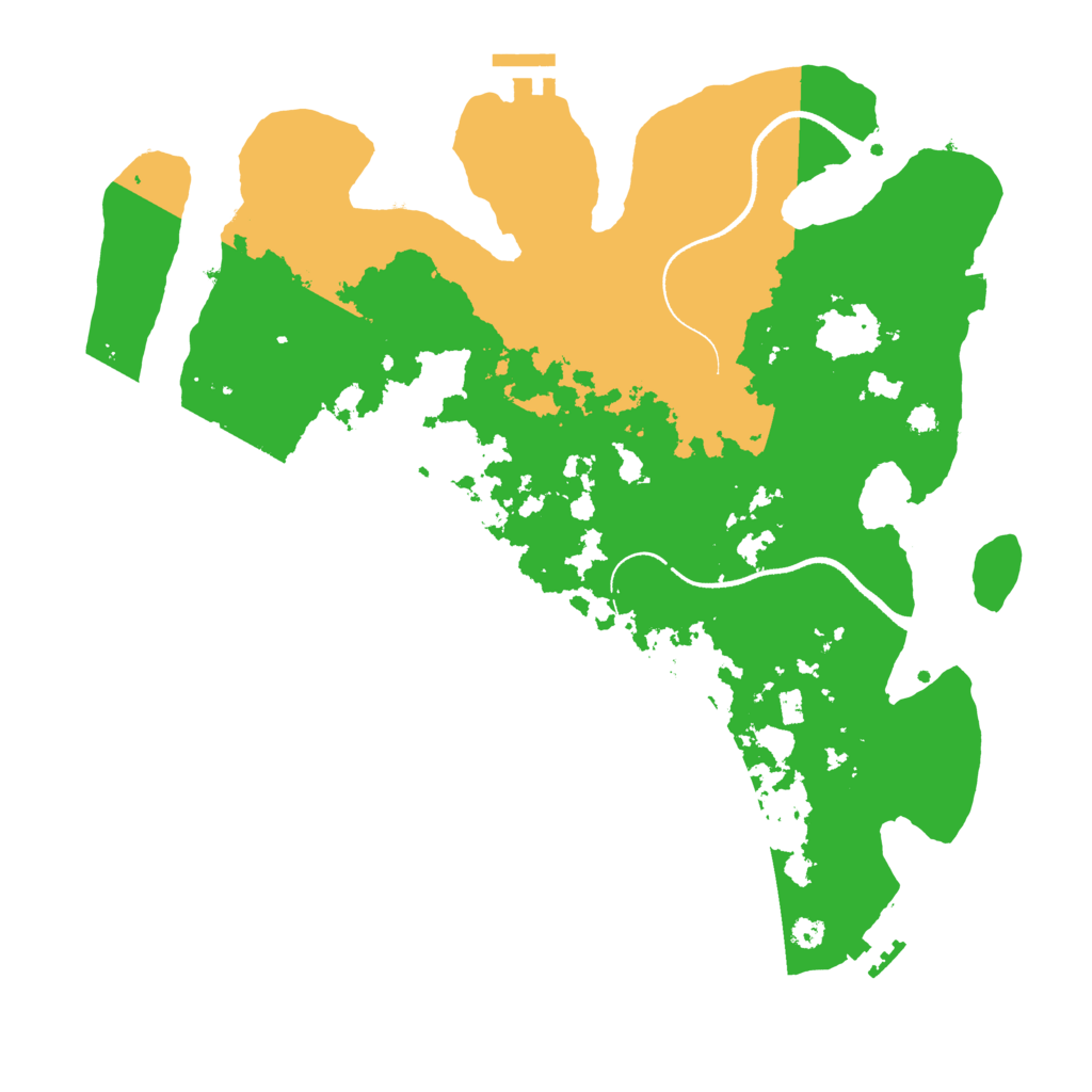 Biome Rust Map: Procedural Map, Size: 3500, Seed: 31107