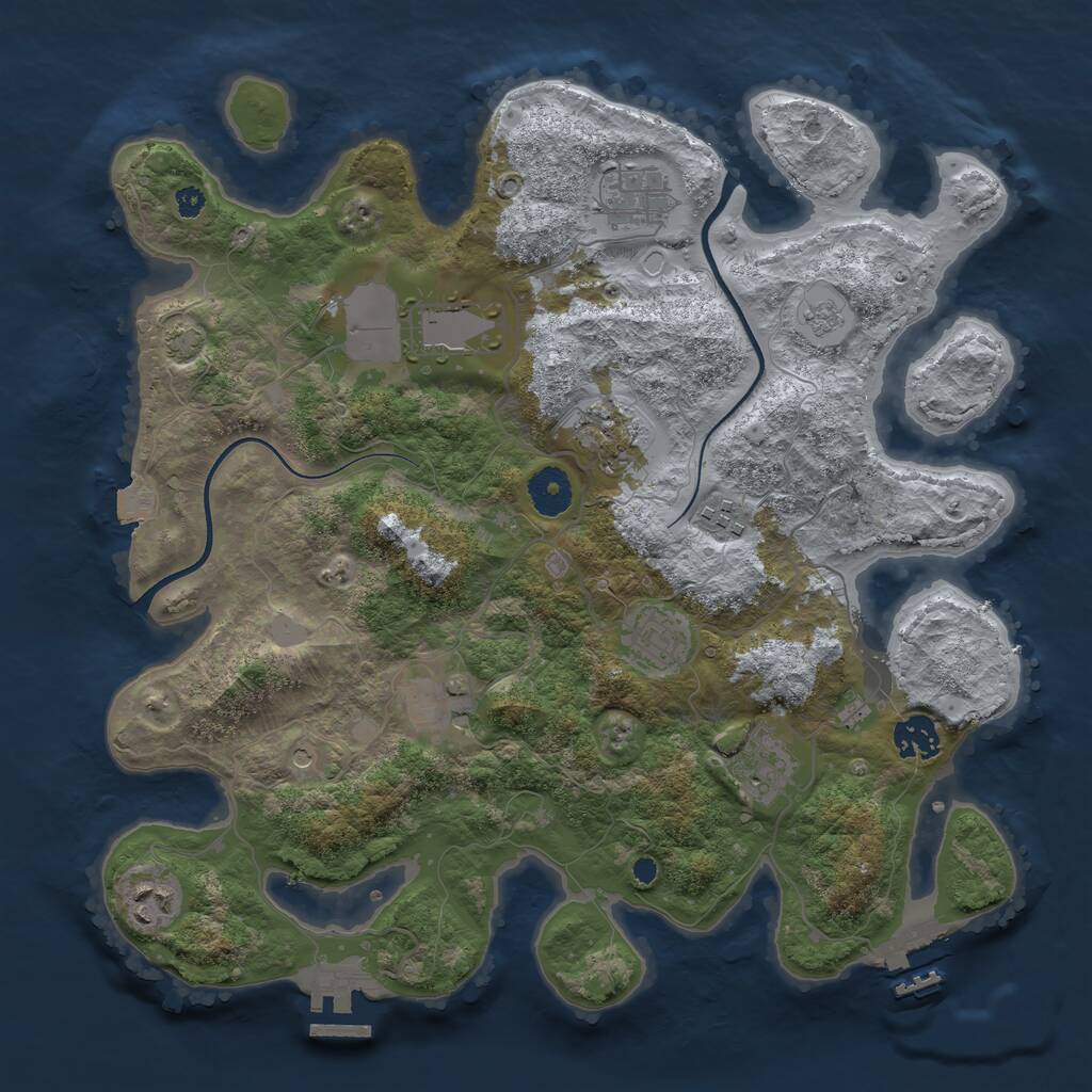 Rust Map: Procedural Map, Size: 3600, Seed: 89, 15 Monuments