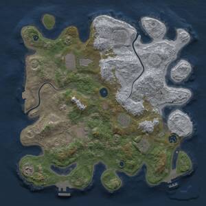 Thumbnail Rust Map: Procedural Map, Size: 3600, Seed: 89, 15 Monuments