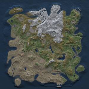Thumbnail Rust Map: Procedural Map, Size: 4250, Seed: 919714360, 16 Monuments