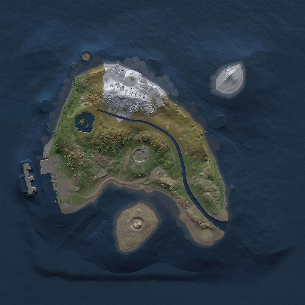 Rust Map: Procedural Map, Size: 1500, Seed: 358732391, 3 Monuments