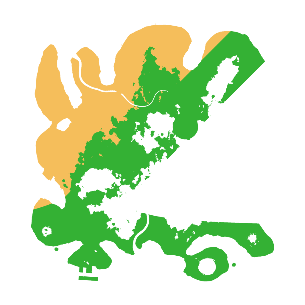 Biome Rust Map: Procedural Map, Size: 3200, Seed: 88985