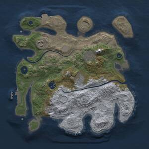 Thumbnail Rust Map: Procedural Map, Size: 3000, Seed: 23132, 9 Monuments