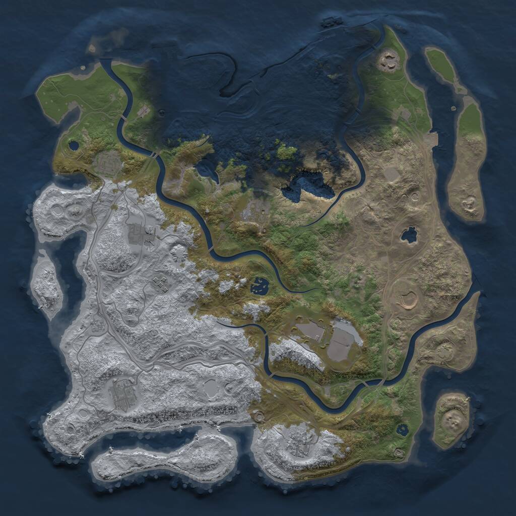Rust Map: Procedural Map, Size: 4250, Seed: 1605928723, 16 Monuments