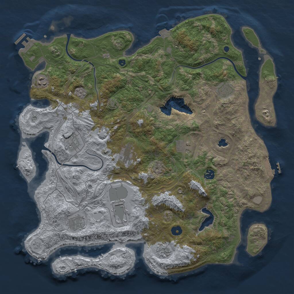 Rust Map: Procedural Map, Size: 4250, Seed: 1605928723, 16 Monuments
