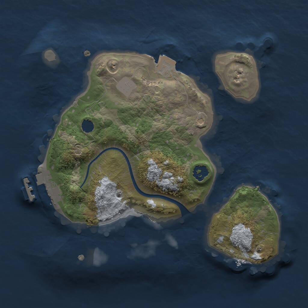 Rust Map: Procedural Map, Size: 2000, Seed: 65422436, 2 Monuments