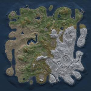 Thumbnail Rust Map: Procedural Map, Size: 4250, Seed: 353188471, 15 Monuments