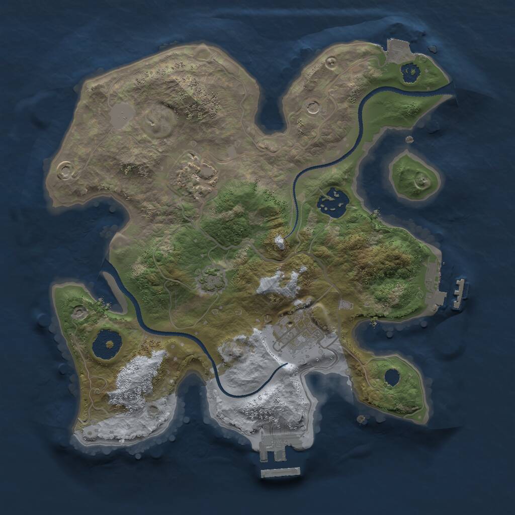 Rust Map: Procedural Map, Size: 2650, Seed: 3452, 8 Monuments