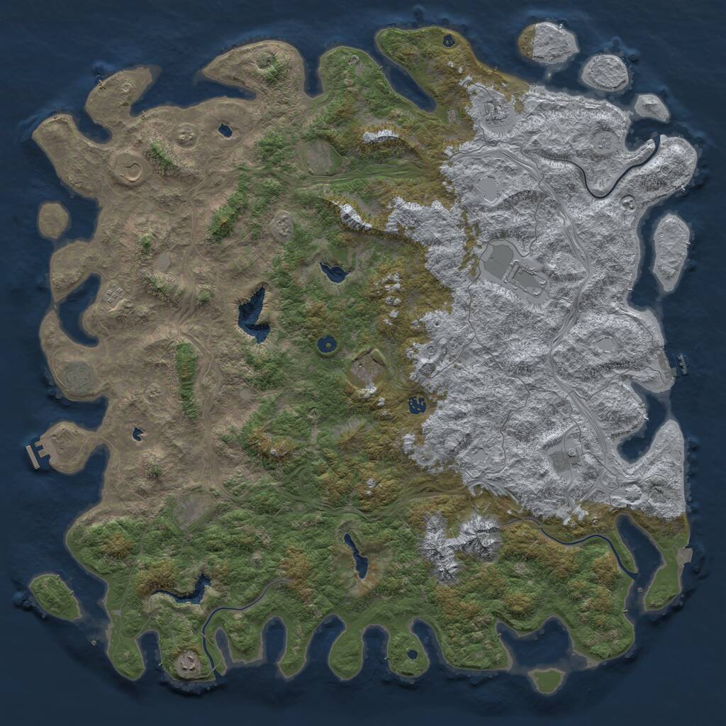 Rust Map: Procedural Map, Size: 6000, Seed: 1404737741, 17 Monuments