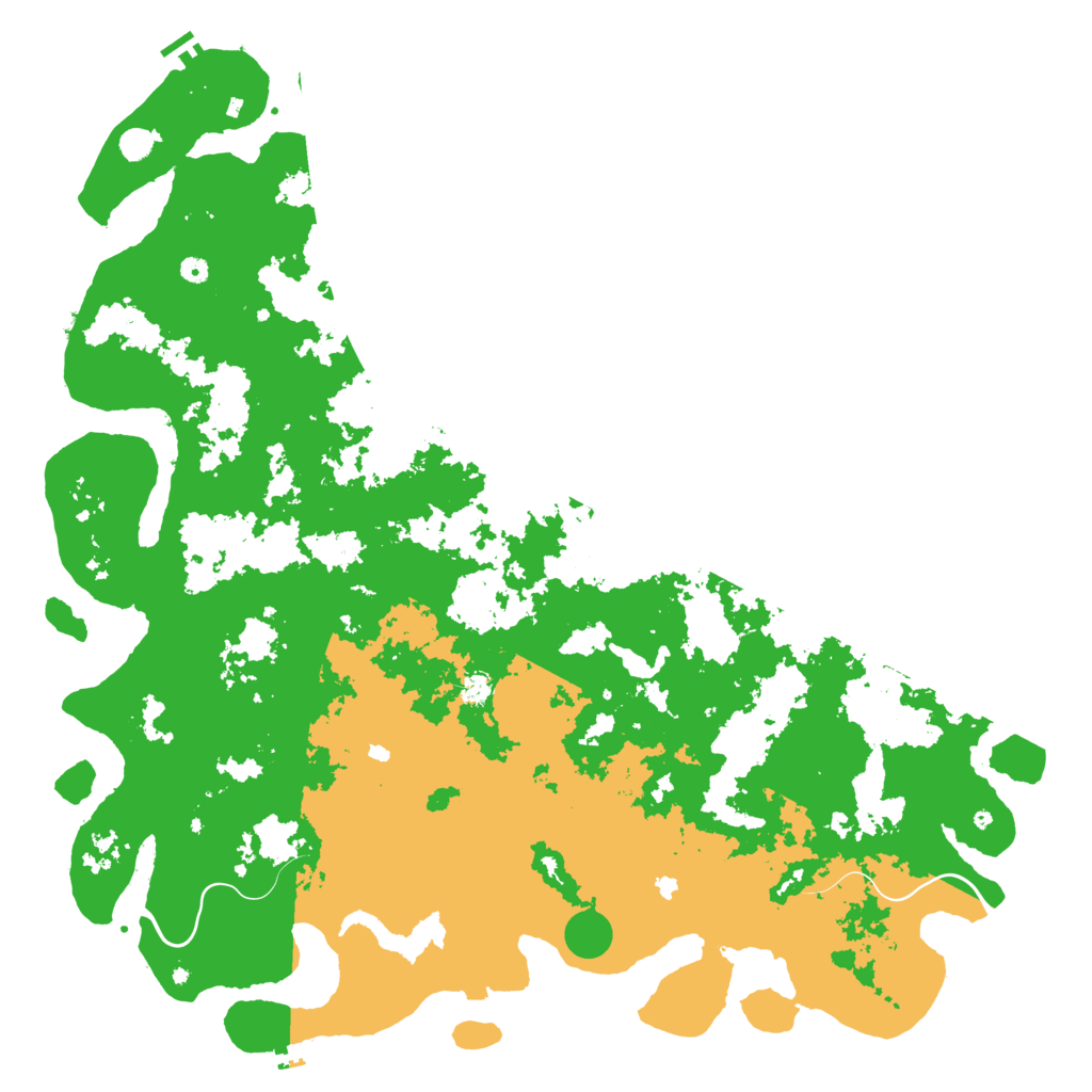 Biome Rust Map: Procedural Map, Size: 6000, Seed: 8888800