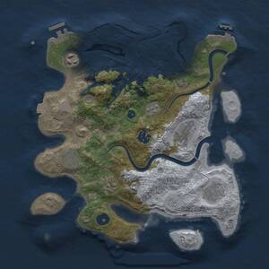Thumbnail Rust Map: Procedural Map, Size: 3250, Seed: 1452578483, 13 Monuments