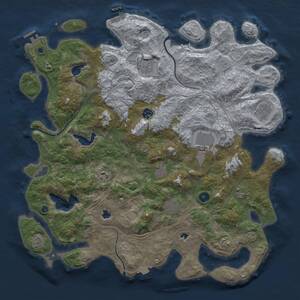 Thumbnail Rust Map: Procedural Map, Size: 4500, Seed: 330680, 15 Monuments