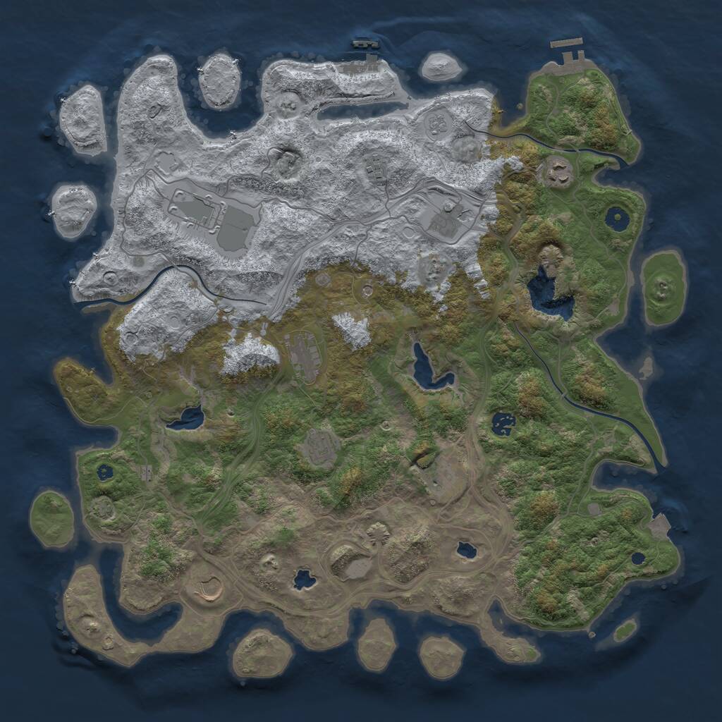 Rust Map: Procedural Map, Size: 4500, Seed: 947583, 15 Monuments