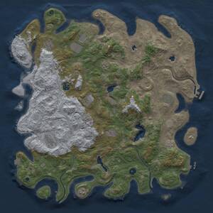 Thumbnail Rust Map: Procedural Map, Size: 4700, Seed: 956871, 17 Monuments
