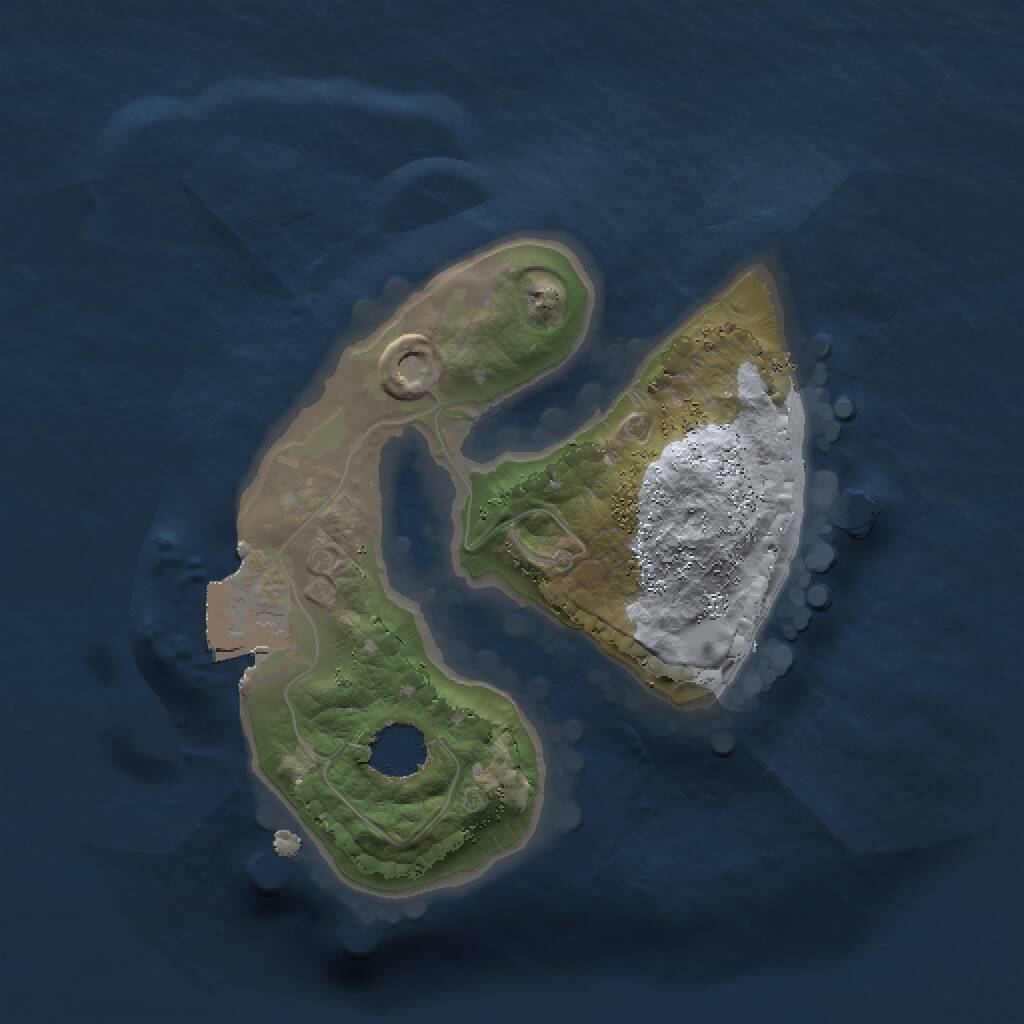Rust Map: Procedural Map, Size: 1500, Seed: 1507066131, 1 Monuments