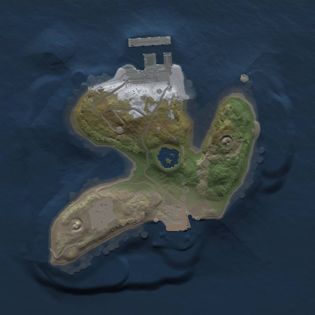 Rust Map: Procedural Map, Size: 1500, Seed: 1264308921, 2 Monuments