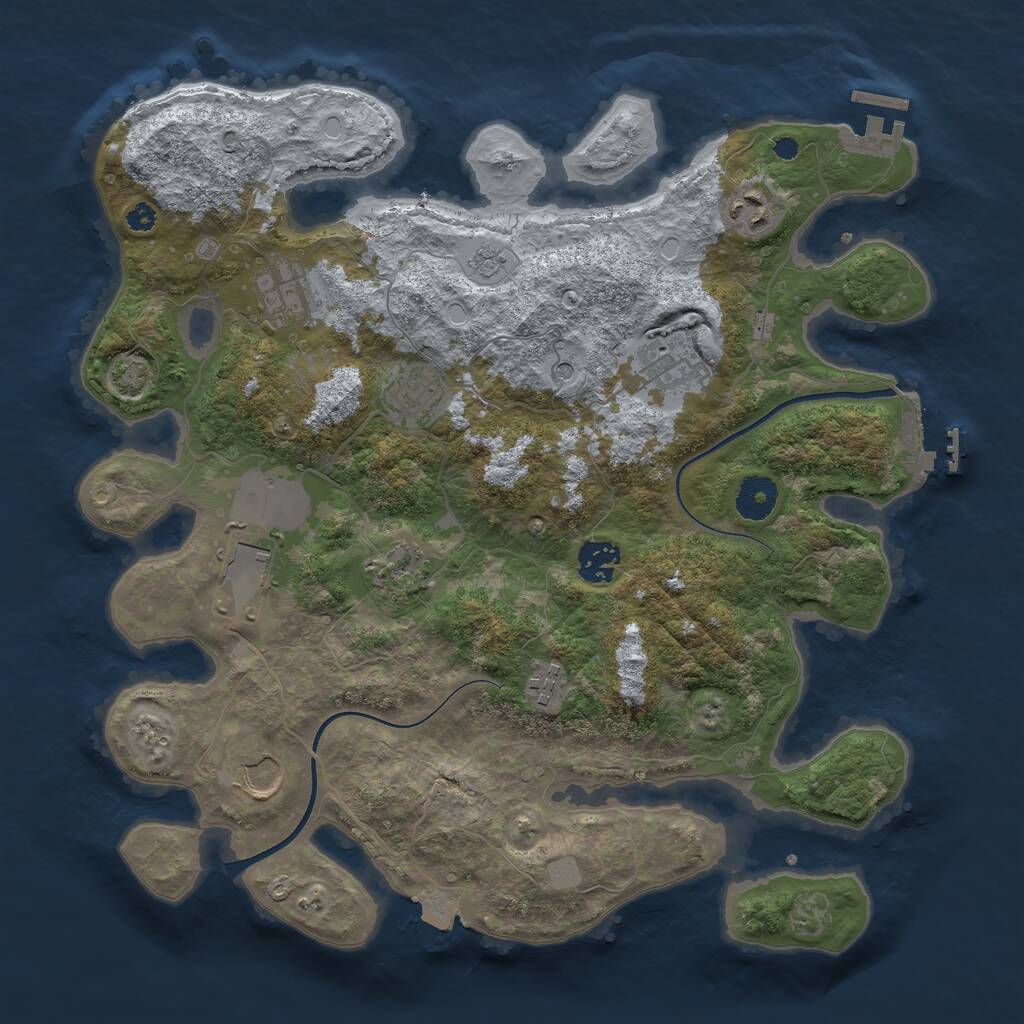 Rust Map: Procedural Map, Size: 3600, Seed: 54547678, 15 Monuments