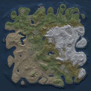 Thumbnail Rust Map: Procedural Map, Size: 4500, Seed: 565, 16 Monuments