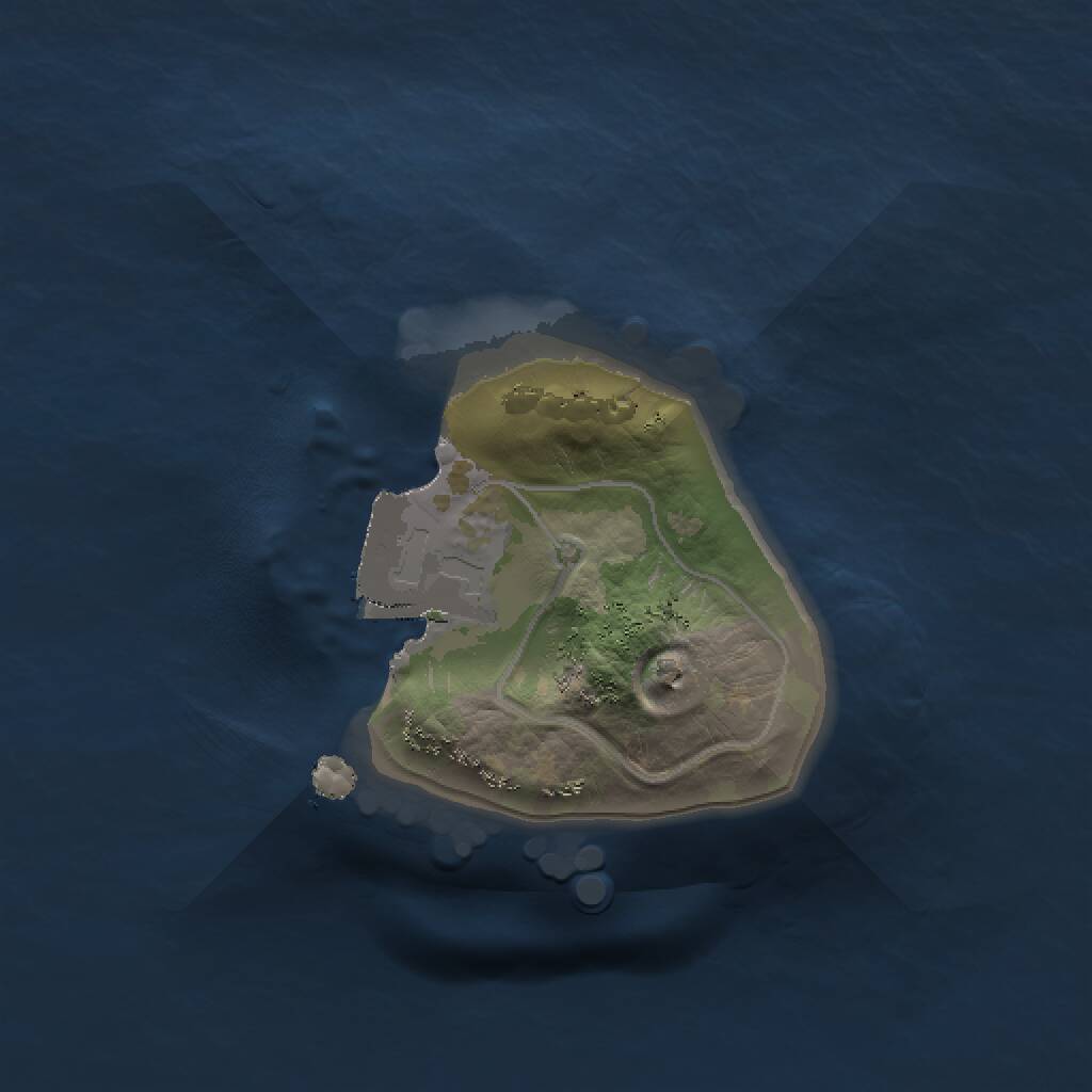 Rust Map: Procedural Map, Size: 1000, Seed: 1033316268, 1 Monuments