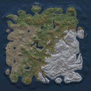 Thumbnail Rust Map: Procedural Map, Size: 4500, Seed: 81536819, 16 Monuments