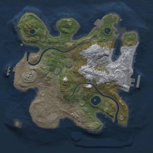 Thumbnail Rust Map: Procedural Map, Size: 2500, Seed: 937633385, 5 Monuments