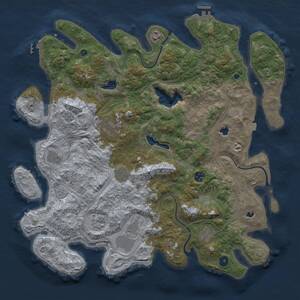Thumbnail Rust Map: Procedural Map, Size: 4500, Seed: 755062120, 15 Monuments