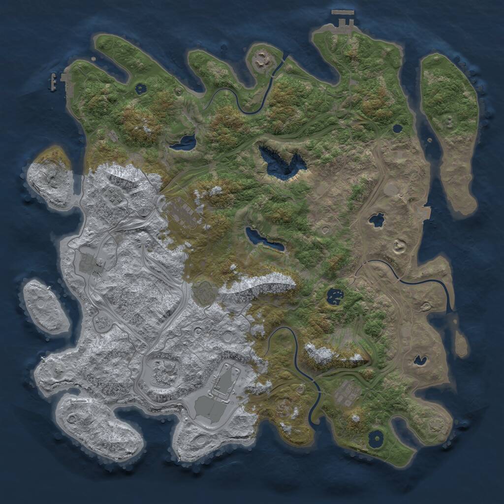Rust Map: Procedural Map, Size: 4500, Seed: 755062120, 15 Monuments