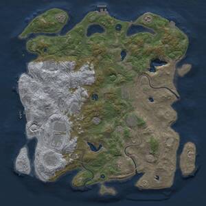 Thumbnail Rust Map: Procedural Map, Size: 4500, Seed: 99865720, 16 Monuments